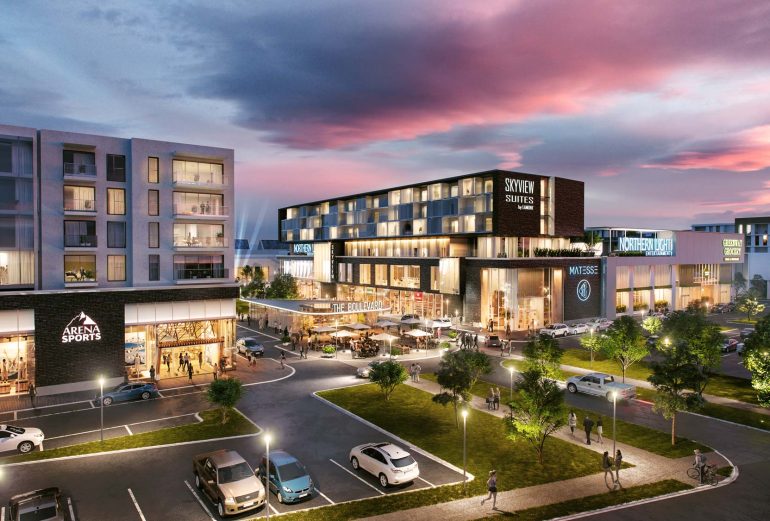 rendering shopping center Rosedale